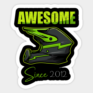 Awesome  Since 2012  Dirt Bike tee Sticker